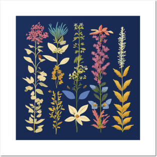 Floral Herb Garden: A Blossoming Medley Posters and Art